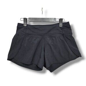 Lululemon Run Times Short Womens 6 Swift Ultra 4‎ way Stretch Black
